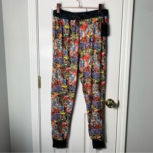 Ed Hardy Men’s Small Tattoo Skull All Over Print Lounge Jogger Pants
